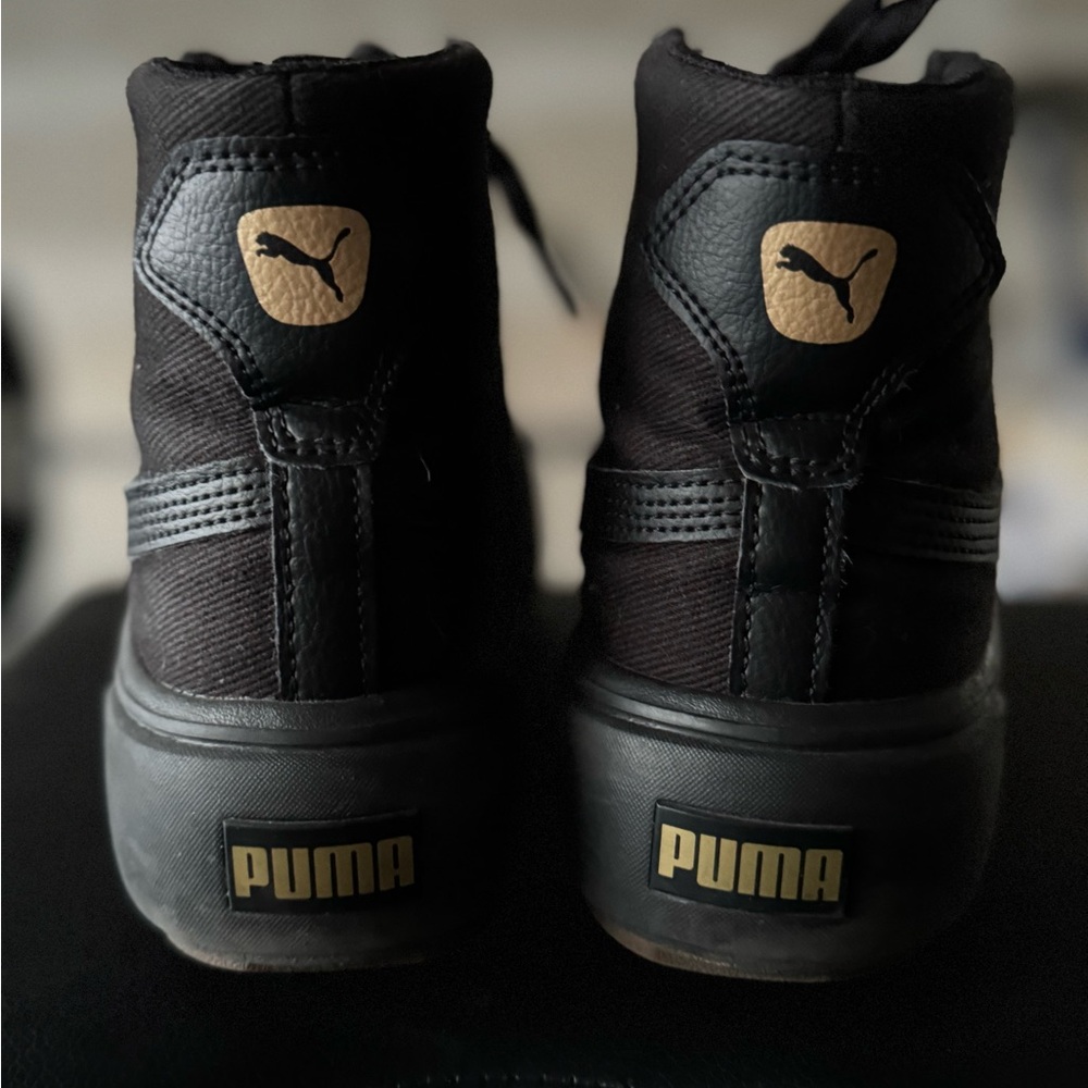 Puma Black and Gold High-Tops